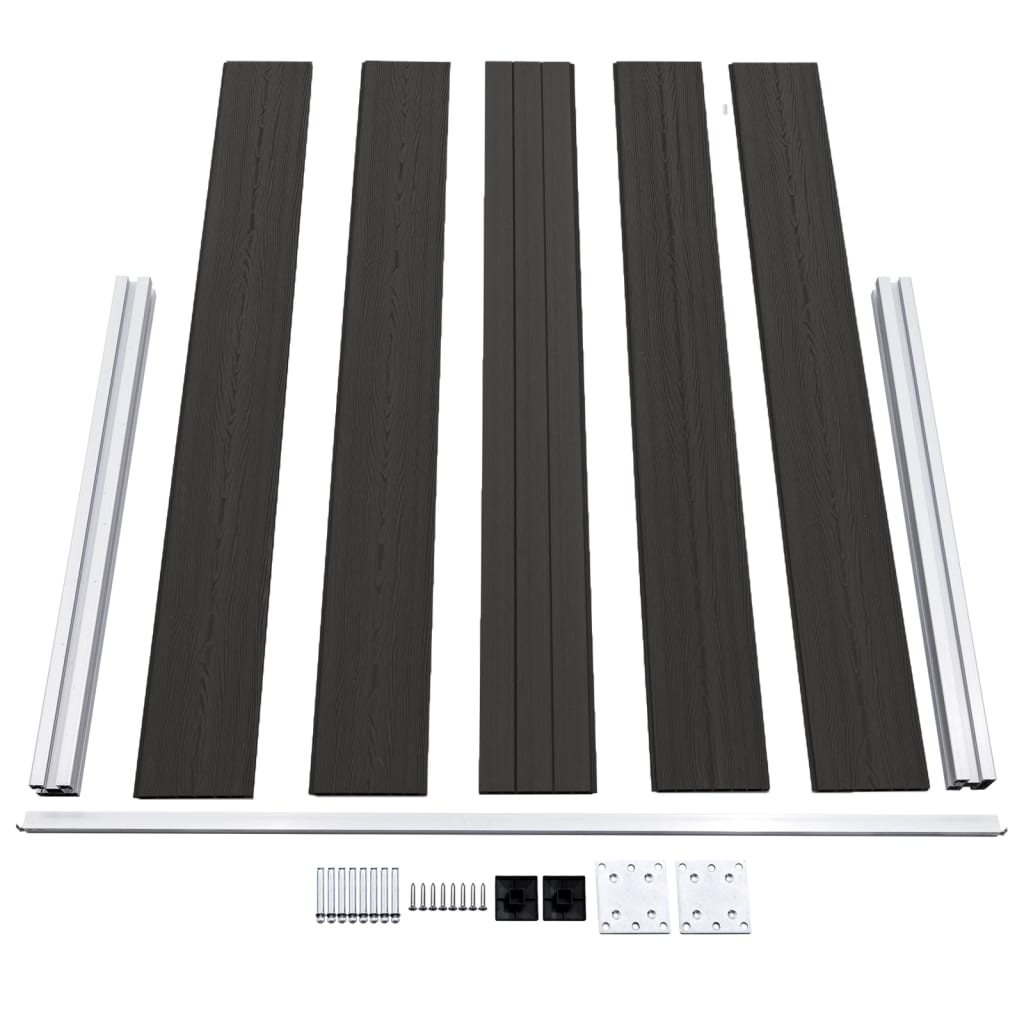 Schuttingpaneel 180x105 cm HKC zwart