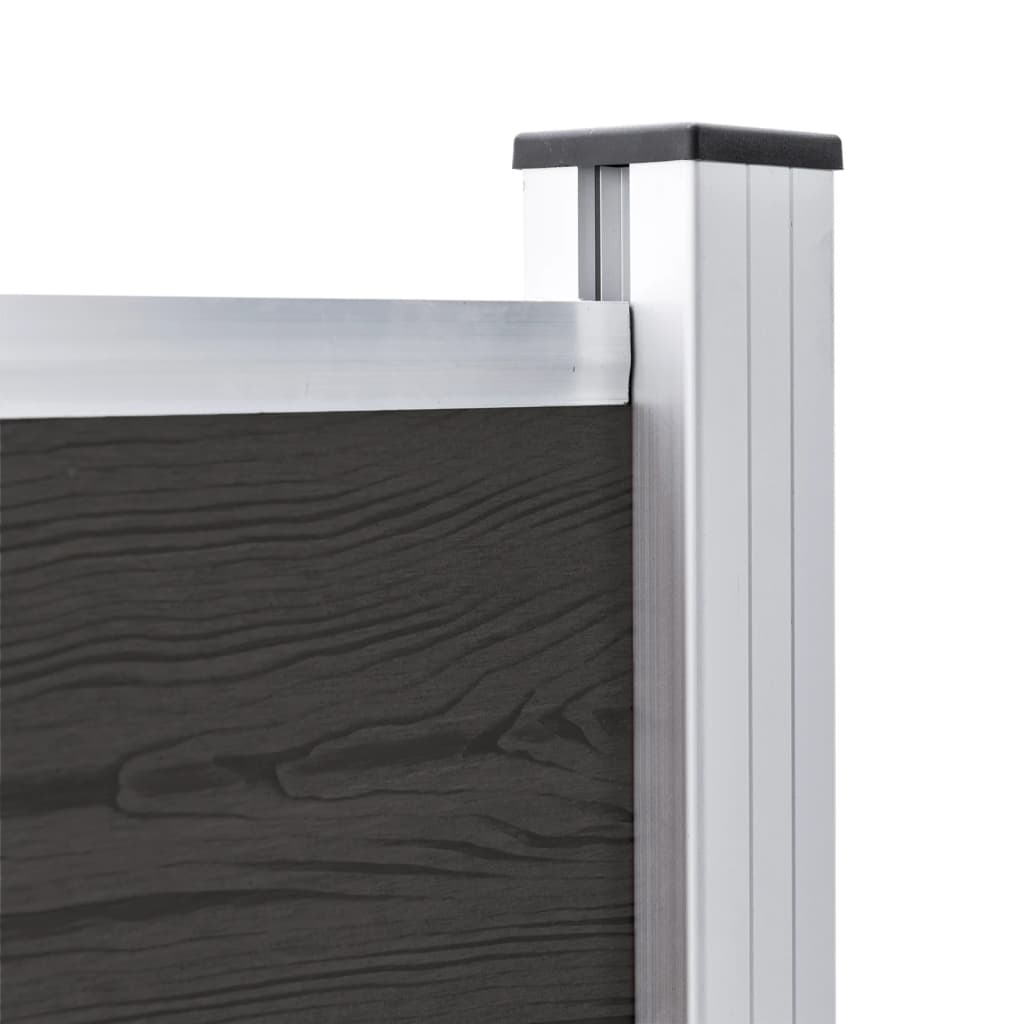 Schuttingpaneel 180x105 cm HKC zwart