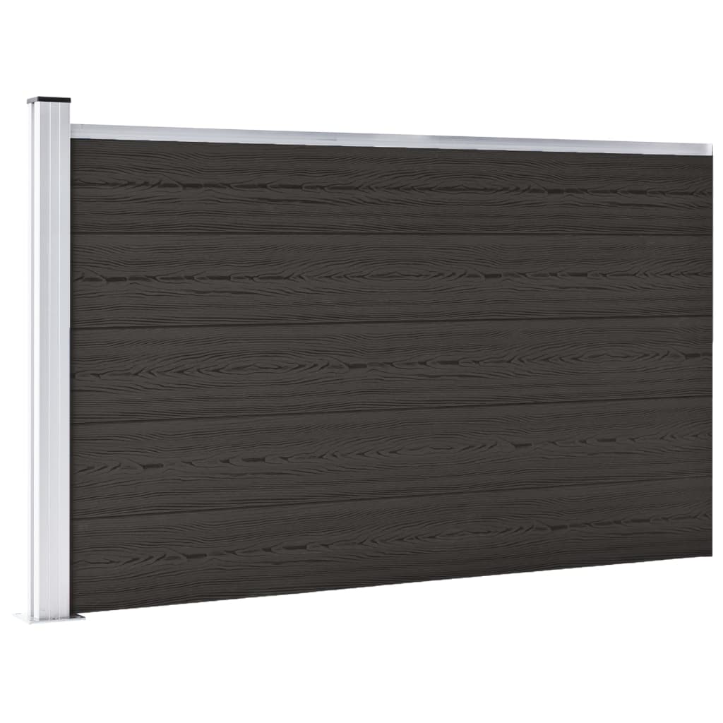 Schuttingpaneel 175x105 cm HKC zwart