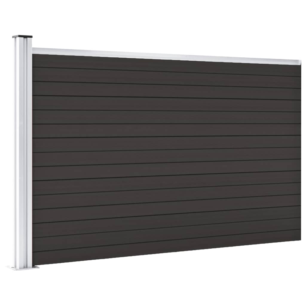 Schuttingpaneel 175x105 cm HKC zwart