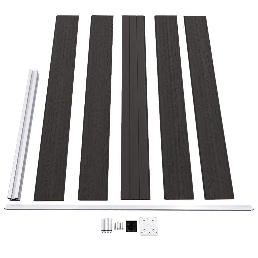Schuttingpaneel 175x105 cm HKC zwart
