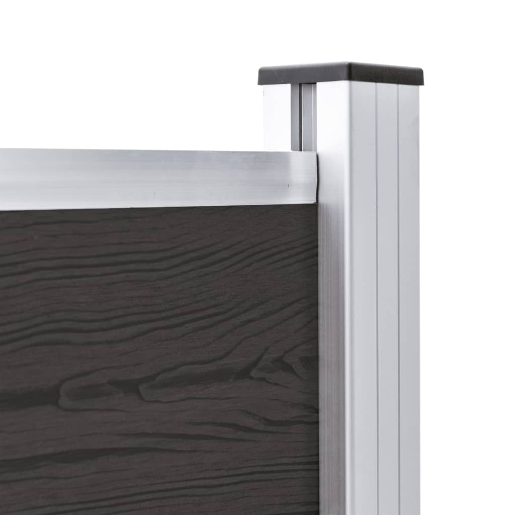 Schuttingpaneel 175x105 cm HKC zwart