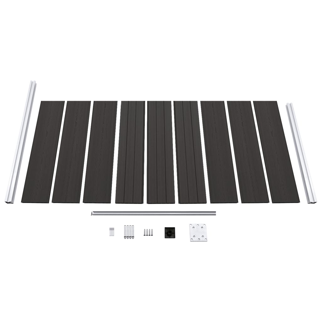 Schuttingpaneel 95x186 cm HKC zwart
