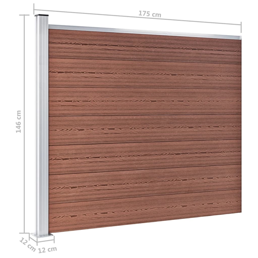 Schuttingpaneel 175x146 cm HKC bruin