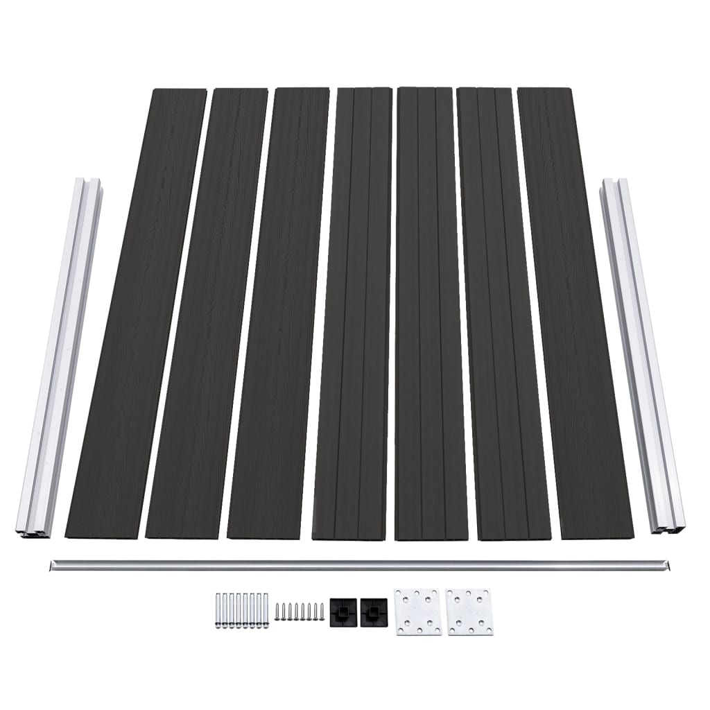 Schuttingpaneel 180x146 cm HKC zwart