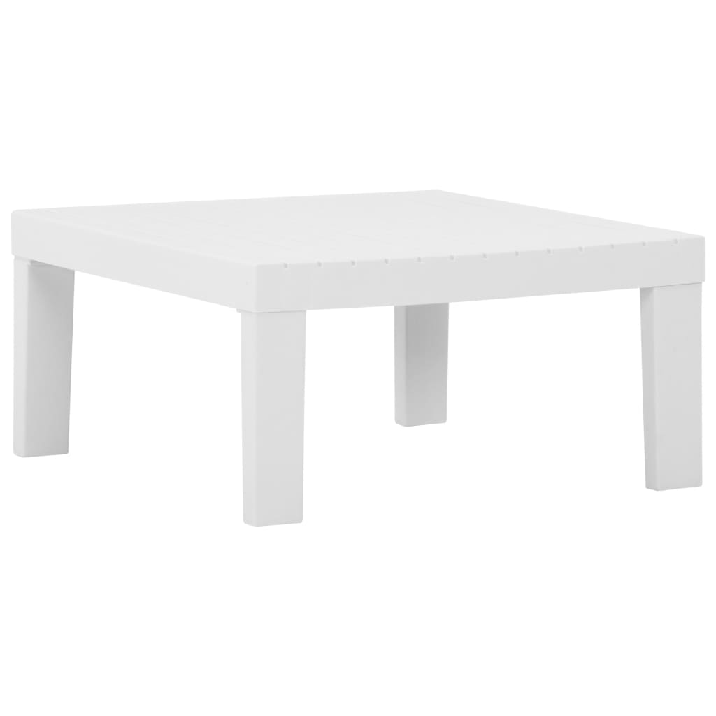 4-delige Loungeset met kussens kunststof wit