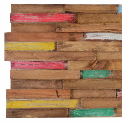 Wandpanelen 1,03 M² Massief Teakhout Multikleur