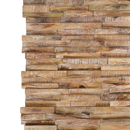 Wandpanelen 3D 1,01 M² Massief Teakhout 56 x 18 x 2 cm