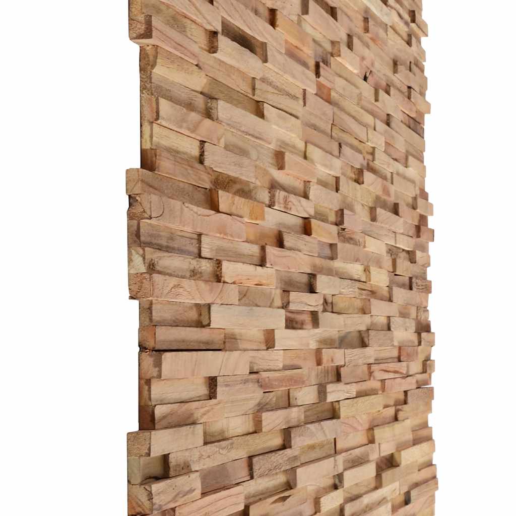 Wandpanelen 3D 1,08 M² Massief Teakhout 54 x 20 x 2 cm