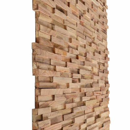 Wandpanelen 3D 1,08 M² Massief Teakhout 54 x 20 x 2 cm