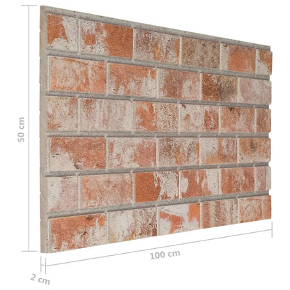 Wandpanelen 3D Rode Baksteen Eps orange