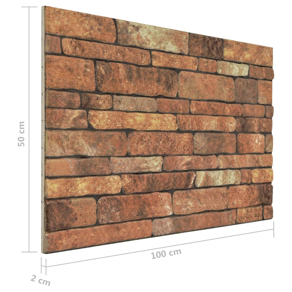 Wandpanelen 3D E Baksteen Eps Bruin en wit