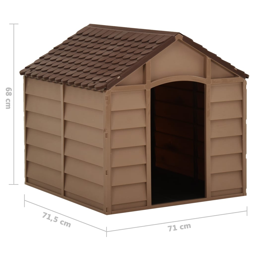 Hondenhok 71X71,5X68 Cm Pp Bruin 71 x 71.5 x 68 cm