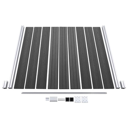 Schuttingpanelenset 353X186 Cm Hkc Zwart