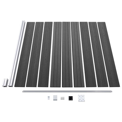 Schuttingpanelenset 353X186 Cm Hkc Zwart