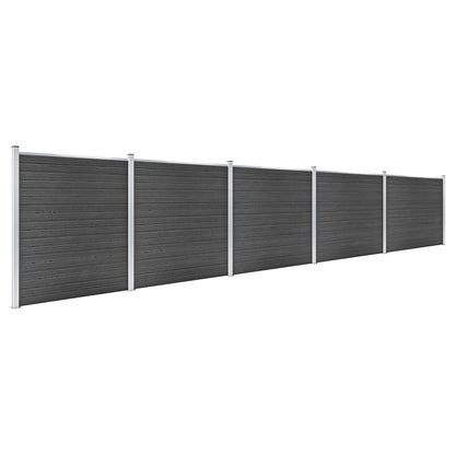 Schuttingpanelenset 872x186 cm HKC zwart