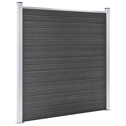 Schuttingpanelenset 872x186 cm HKC zwart