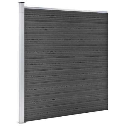 Schuttingpanelenset 872x186 cm HKC zwart