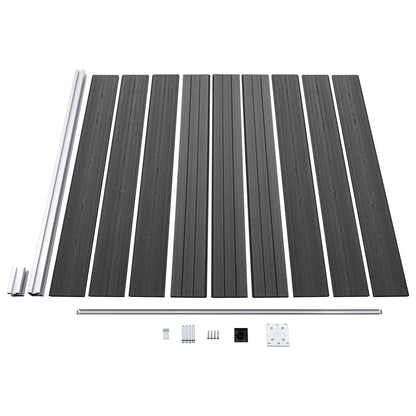 Schuttingpanelenset 872x186 cm HKC zwart