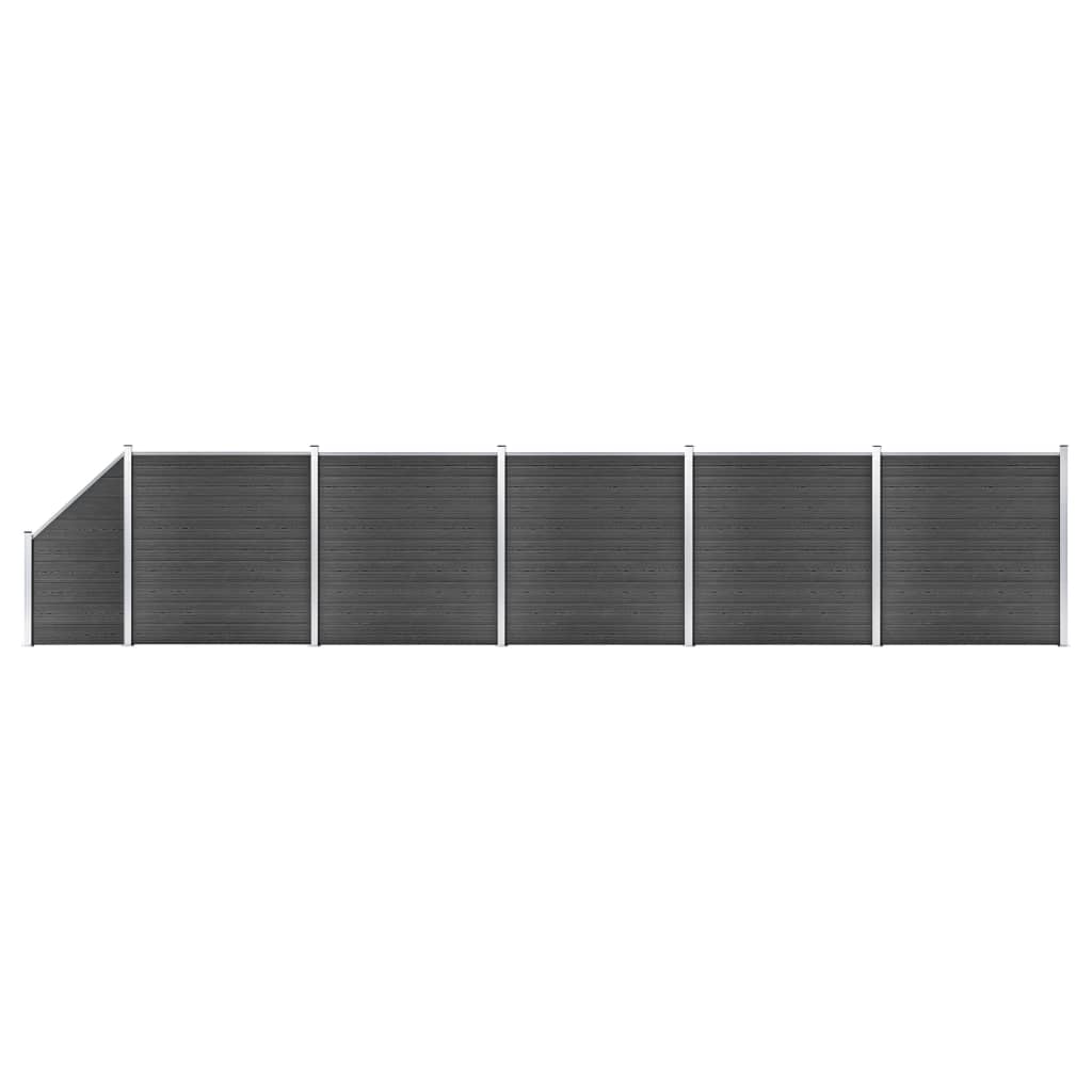 Schuttingpanelenset 965X(105-186) Cm Hkc Zwart
