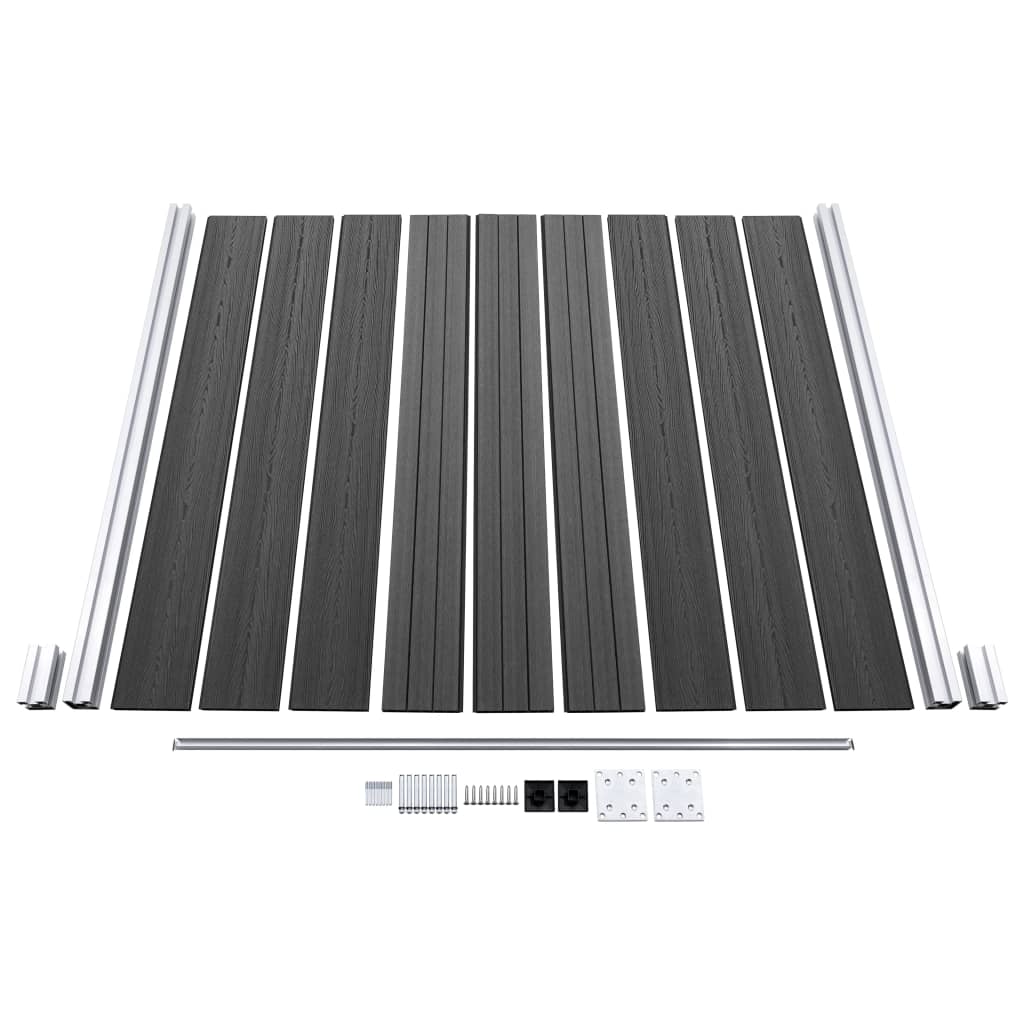 Schuttingpanelenset 1311X(105-186) Cm Hkc Zwart