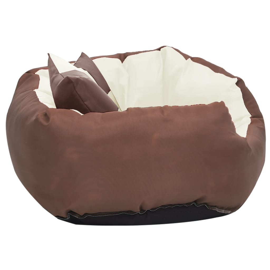 Hondenkussen Omkeerbaar En Wasbaar 65 x 50 x 20 cm Bruin en crème