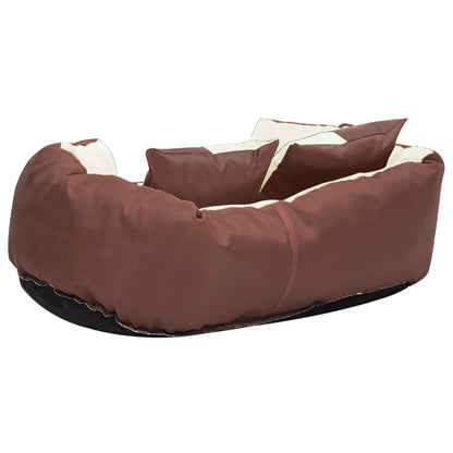 Hondenkussen Omkeerbaar En Wasbaar 65 x 50 x 20 cm Bruin en crème