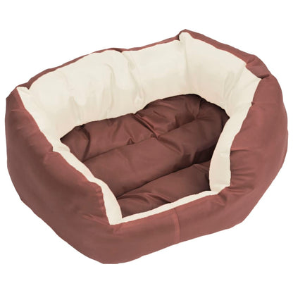 Hondenkussen Omkeerbaar En Wasbaar 65 x 50 x 20 cm Bruin en crème