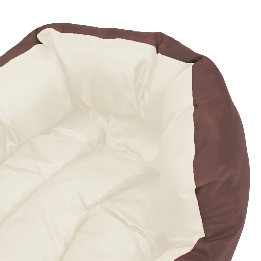 Hondenkussen Omkeerbaar En Wasbaar 65 x 50 x 20 cm Bruin en crème