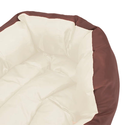 Hondenkussen Omkeerbaar En Wasbaar 65 x 50 x 20 cm Bruin en crème