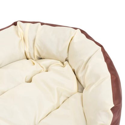 Hondenkussen Omkeerbaar En Wasbaar 85 x 70 x 20 cm Bruin en crème