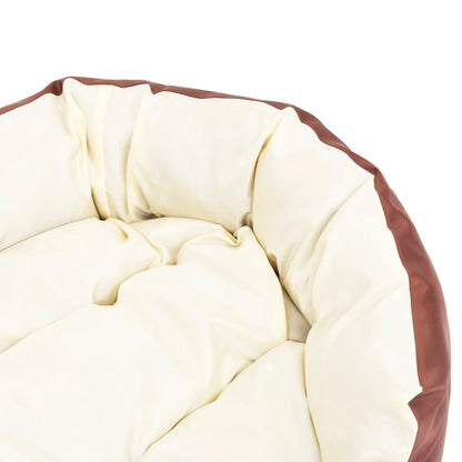 Hondenkussen Omkeerbaar En Wasbaar 110 x 80 x 23 cm Bruin en crème