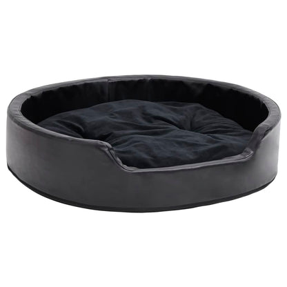 Hondenmand Pluche En Kunstleer 79 x 70 x 19 cm Zwart