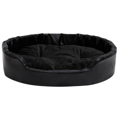 Hondenmand Pluche En Kunstleer 90 x 79 x 20 cm Zwart