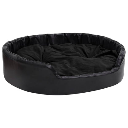 Hondenmand Pluche En Kunstleer 99 x 89 x 21 cm Zwart