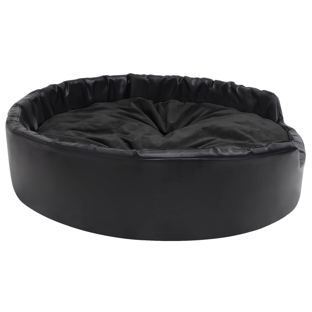 Hondenmand Pluche En Kunstleer 99 x 89 x 21 cm Zwart