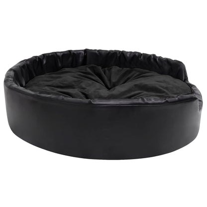 Hondenmand Pluche En Kunstleer 99 x 89 x 21 cm Zwart
