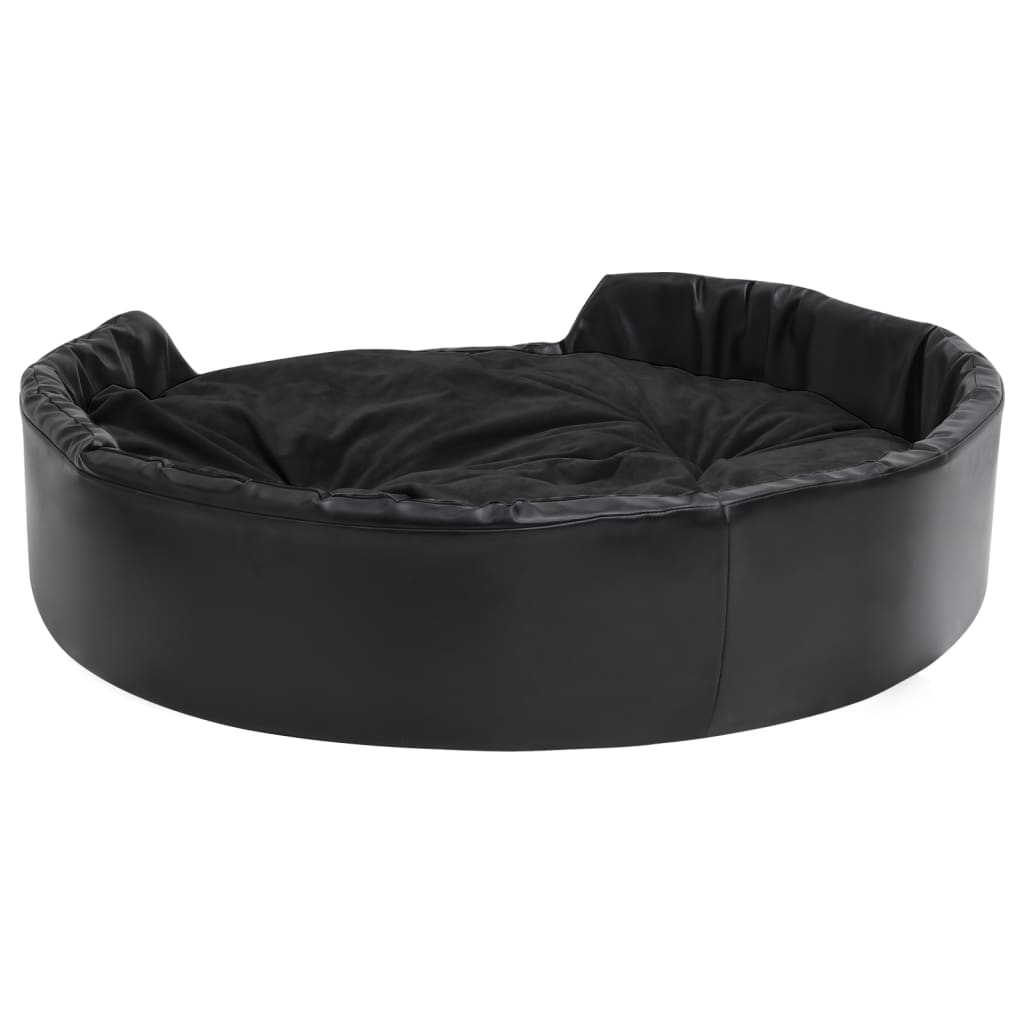 Hondenmand Pluche En Kunstleer 99 x 89 x 21 cm Zwart