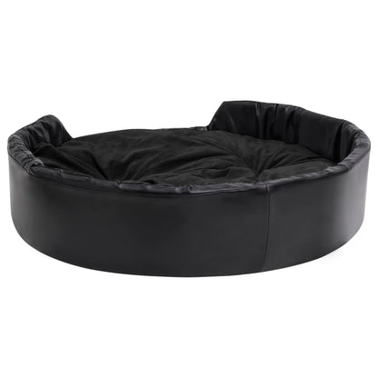 Hondenmand Pluche En Kunstleer 99 x 89 x 21 cm Zwart