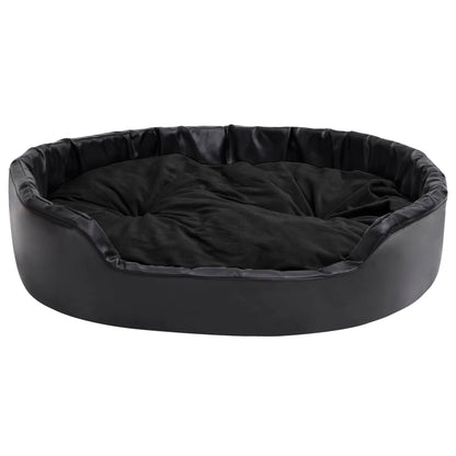 Hondenmand Pluche En Kunstleer 99 x 89 x 21 cm Zwart