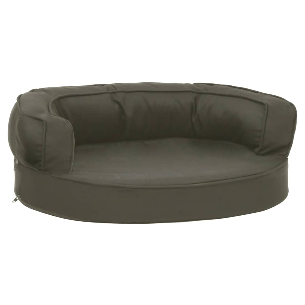 Hondenbed Ergonomisch Linnen-Look 60 x 42 cm Donkergrijs