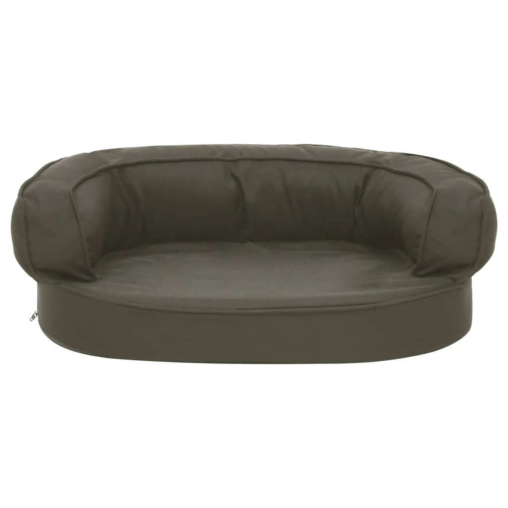 Hondenbed Ergonomisch Linnen-Look 60 x 42 cm Donkergrijs