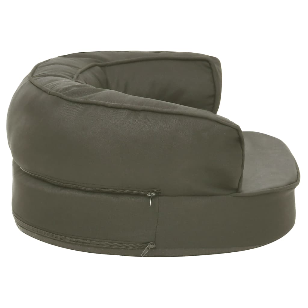 Hondenbed Ergonomisch Linnen-Look 60 x 42 cm Donkergrijs