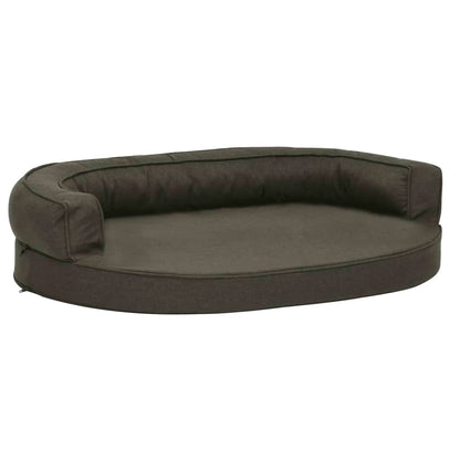 Hondenbed Ergonomisch Linnen-Look 75 x 53 cm Donkergrijs