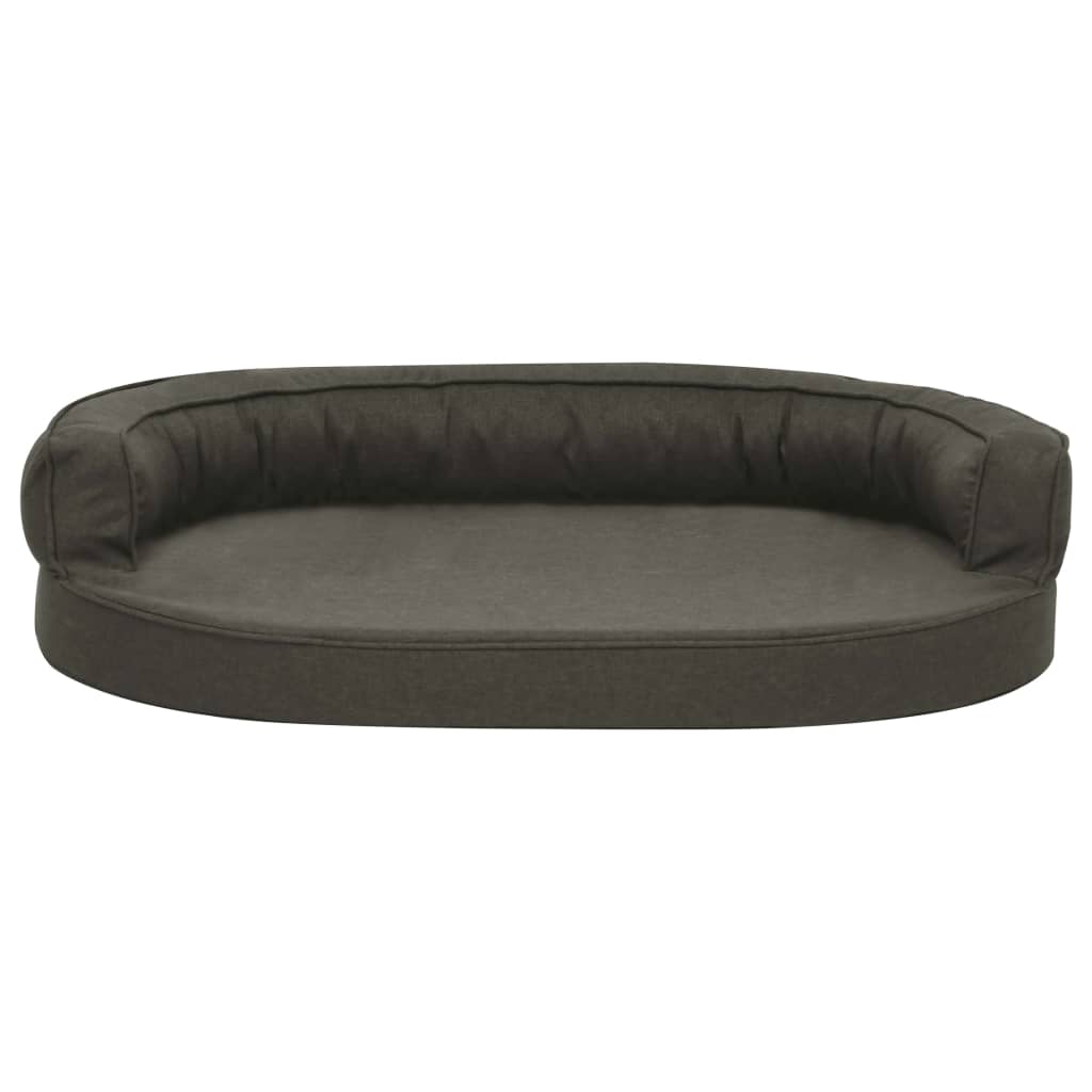 Hondenbed Ergonomisch Linnen-Look 75 x 53 cm Donkergrijs