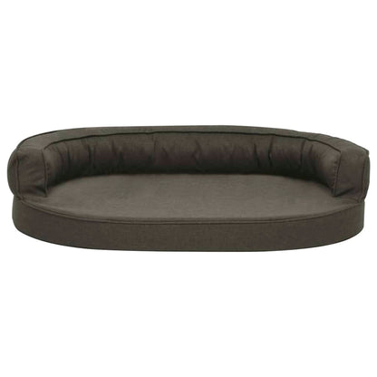 Hondenbed Ergonomisch Linnen-Look 75 x 53 cm Donkergrijs