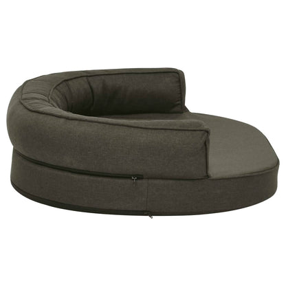 Hondenbed Ergonomisch Linnen-Look 75 x 53 cm Donkergrijs