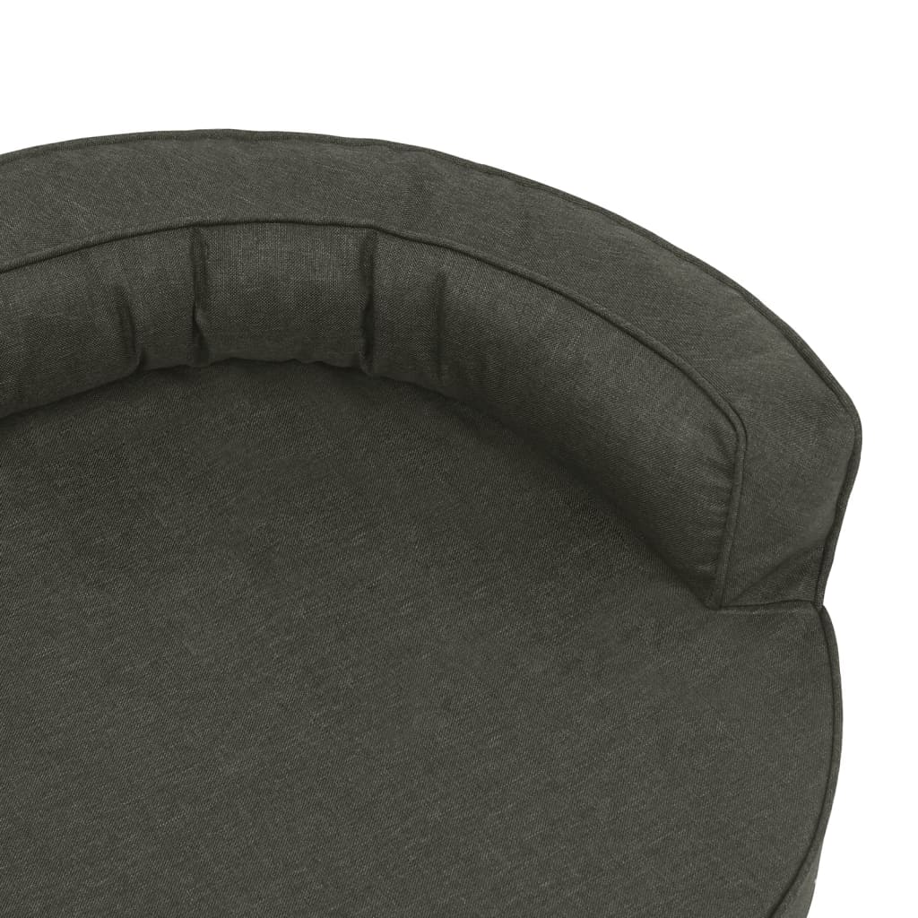 Hondenbed Ergonomisch Linnen-Look 75 x 53 cm Donkergrijs