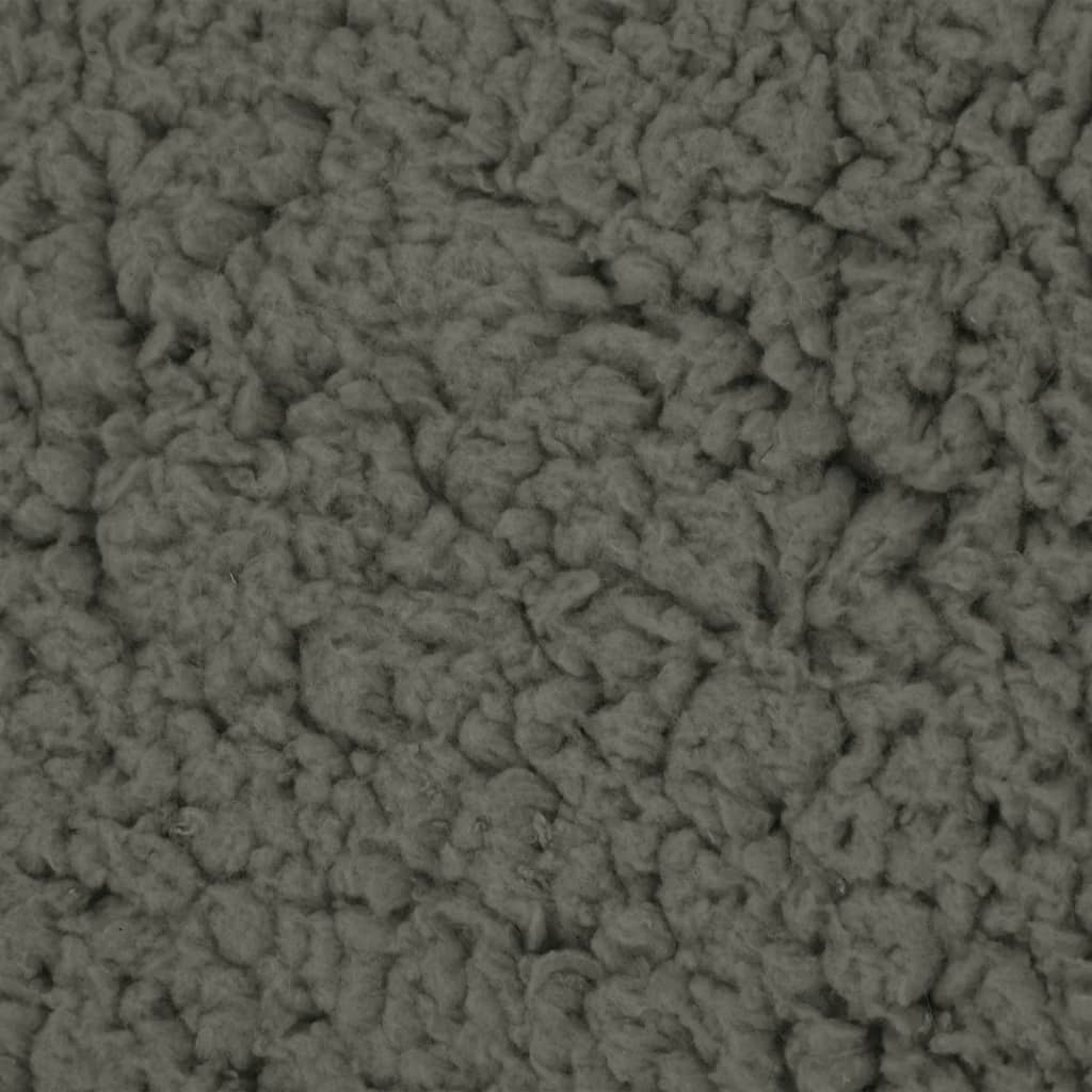 Hondenbed Ergonomisch Linnen-Look Fleece 75 x 53 cm Donkergrijs