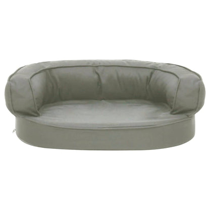 Hondenbed Ergonomisch Linnen-Look 60 x 42 cm Grijs